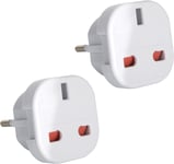 Pack of 2 Travel Adapter | UK to European Plug Adapter Converter Euro Type C, E,