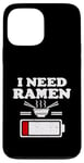 iPhone 13 Pro Max I Need Ramen Charging Low-Battery Japan Anime Noodle Food Case