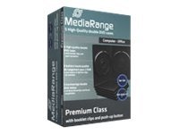 Mediarange Retail-Pack Dvd-Case Double - Dvd-Fodral - Kapacitet: 2 Cd/Dvd - Svart (Paket Om 5)