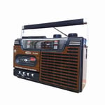 High Fidelity Retro Vintage Radio Cassette Player and Recorder with AM/FM Radio Analogue Tuning,3.5Mm Headphone,Built-in Microphone