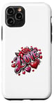 iPhone 11 Pro The Word Love surrounded By Hearts And Red Roses Case