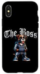 Coque pour iPhone X/XS Staffordshire Bull Terrier Dog The Boss Veste cool