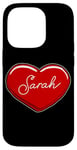 iPhone 14 Pro Hand Drawn Heart Sarah - First Name Hearts I Love Sarah Case