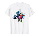 Marvel Avengers Iron Man Captain America Thor Color Pop T-Shirt