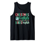 Christmas Lights Bingo Nights Xmas Tree Vintage Matching Tank Top