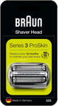 BRAUN 32S SERIES 3 ELECTRIC SHAVER REPLACEMENT FOIL CASSETTE CARTRIDGE - SILVER