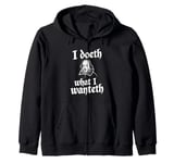 Shakespeare Humor Renaissance Literary Attitude English Zip Hoodie