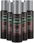 6 X BRUT * MUSK * DEODORANT BODY SPRAY 200ML