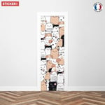 Sticker Porte Minou Matou 204 x 63 cm