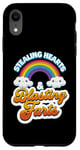 Coque pour iPhone XR Stealing Hearts & Blasting Pets Funny Valentines Rainbow