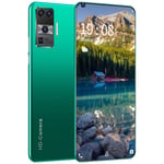 FJYDM Smartphone Débloqué, Téléphone À Écran Haute Définition 7,2 Pouces, Téléphone Portable 12 + 512G 10 Core, Téléphone Portable Double SIM Déverrouillé, Système Android 10.0,Vert