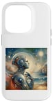 Coque pour iPhone 14 Pro Leonardo Da Vinci Robot Femme