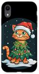 iPhone XR Funny Cat in Christmas Tree Costume for Cats Case