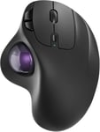 M501 Souris Trackball Sans Fil, Souris Ergonomique Rechargeable, Suivi Précis Et Fluide, Connexion À 3 Appareils (Bluetooth Ou 2.4G), Compatible Pour Pc, Ordinateur Portable, Mac, Windows.