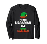 I'm The Librarian Elf Family Pajama Christmas Funny Library Long Sleeve T-Shirt