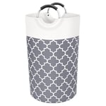 82L Dirty Clothes Folding Hamper Bag Storage Bin Large Laundry Basket Washing UK