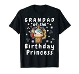 Unicorn grandad of the Birthday Princess ice cream Flowers T-Shirt