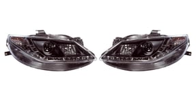 Set strålkastare DRLLook lamplig for Seat Ibiza 6J 35dorrars 20082012 Svart