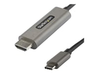 Startech.Com Usb C Till Hdmi-Kabel 4K 60 Hz På 4 M Med Hdr10 - Ultra Hd Usb Type-C Till 4K Hdmi 2.0B-Videokabeladapter - Usb-C Till Hdmi Hdr-Skärm/Skärmsadapter - Dp 1.4 Alt Mode Hbr3 - Adapterkabel - 24 Pin Usb-C Hane Till Hdmi Hane - 4 M - Svart -