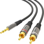 Câble audio 2x RCA vers stéréo jack 3,5mm celexon PRO 2 m