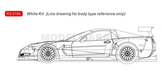 Revslot RS0190 Corvette C5 - Kit Blanc