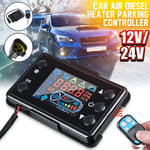 12V/24V Voiture Air Diesel Chauffage Parking 4 Boutons Télécommande Moniteur LCD Commutateur