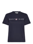 Reg Printed Graphic T-Shirt Navy GANT