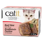 Økonomipakke Catit Cuisine Pâté 24 x 95 g - Biff med gulrøtter