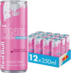 Red Bull Energy Drink The Pink Edition Sugar Free 12x250ml Forest Fruit NEW £PM