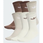 adidas Original Trefoil Cushion Crew Socks 6 Pairs, størrelse 37-39