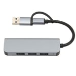 4 in 1 USB 3.0 -keskitin 5 Gbps USB C - USB 3.0 -keskitin USB-jakaja USB-keskittimen laajennus USB3.0-sovitin Windows-käyttöjärjestelmälle Linuxille Chrome-käyttöjärjestelmälle