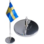 Gryets Flaggstång m flagga 42cm (Vi flaggar för) putsfri nysilver