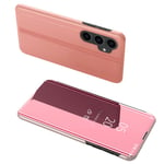 Samsung Galaxy S23 FE Hard Flip Case med Clear View - Pink