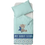 Parure de couette baby star (100x140 cm - Céladon)