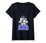 Womens I Save Lives Tell Me Your Superpower Funny Police Officer V-Neck T-Shirt