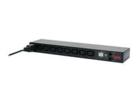 Apc Switched Rack Pdu - Strømfordelerenhet (Kan Monteres I Rack) - Ac 208-230 V - Ethernet, Rs-232 - Inngang: Iec 60320 C20 - Utgangskontakter: 8 (Power Iec 60320 C13) - 1U - 2.4 M Kabel - For P/N: Smtl1000rmi2uc, Smx1000c, Smx1500rm2uc, Smx1500rm2u