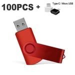 Clé USB 100,4 Go,8 Go,16 Go,32 Go,64 Go,2.0 pcs/lot,lecteur flash au pouce,cadeau gratuit - Type Red-256MB #A