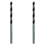 Bosch 2609255200 60mm Brad Point Drill Bits with Diameter 3mm (Pack of 2)