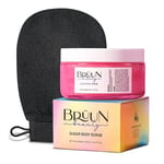 BRÜUN Body Scrub Cream- A 6.7 Fl oz. Scented Natural Body Exfoliating Scrub w...