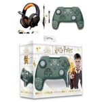 Casque Filaire Nintendo Switch Harry Potter Vert Serpentard + Casque Switch Pro-SH3 Orange Edition