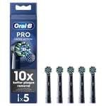 Oral-B Pro Cross Action Replacement Electric Toothbrush Heads Black Pack of 5