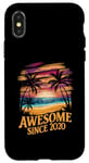 iPhone X/XS Awesome Since 2020 Retro Beach Sunset Birthday 2020 Case