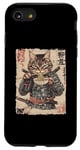 iPhone SE (2020) / 7 / 8 Samurai Cat Loves Ramen Funny Anime Japanese Artwork Samurai Case