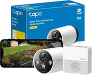 Tapo 2K QHD Wireless Outdoor Security Camera, 1-Cam with Hub included, 180-Day Rechargeable Battery, 4MP, Colour Night Vision, AI Detection, SD Storage, Works with Alexa & Google(Tapo C420S1)