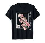 Cherry Blossom Shirt Vintage Japanese Sakura Kanji Aesthetic T-Shirt