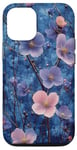 iPhone 13 Purple Beautiful Blossoms Floral Pattern Case