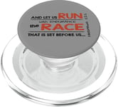 Hebrews 12:1 - RUN with endurance the RACE Bible Inspired PopSockets PopGrip for MagSafe