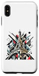 Coque pour iPhone XS Max Tour Eiffel Cubiste Art Abstrait Moderne Paris Amoureux