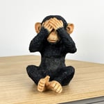 Ornament for Living Room See No Evil Monkey Statue Figurine Animal Gorilla Gift