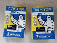 2 x MICHELIN AIRSTOP BUTYL 700 x 35-47 (622-635), 40mm Presta Valve INNER TUBES